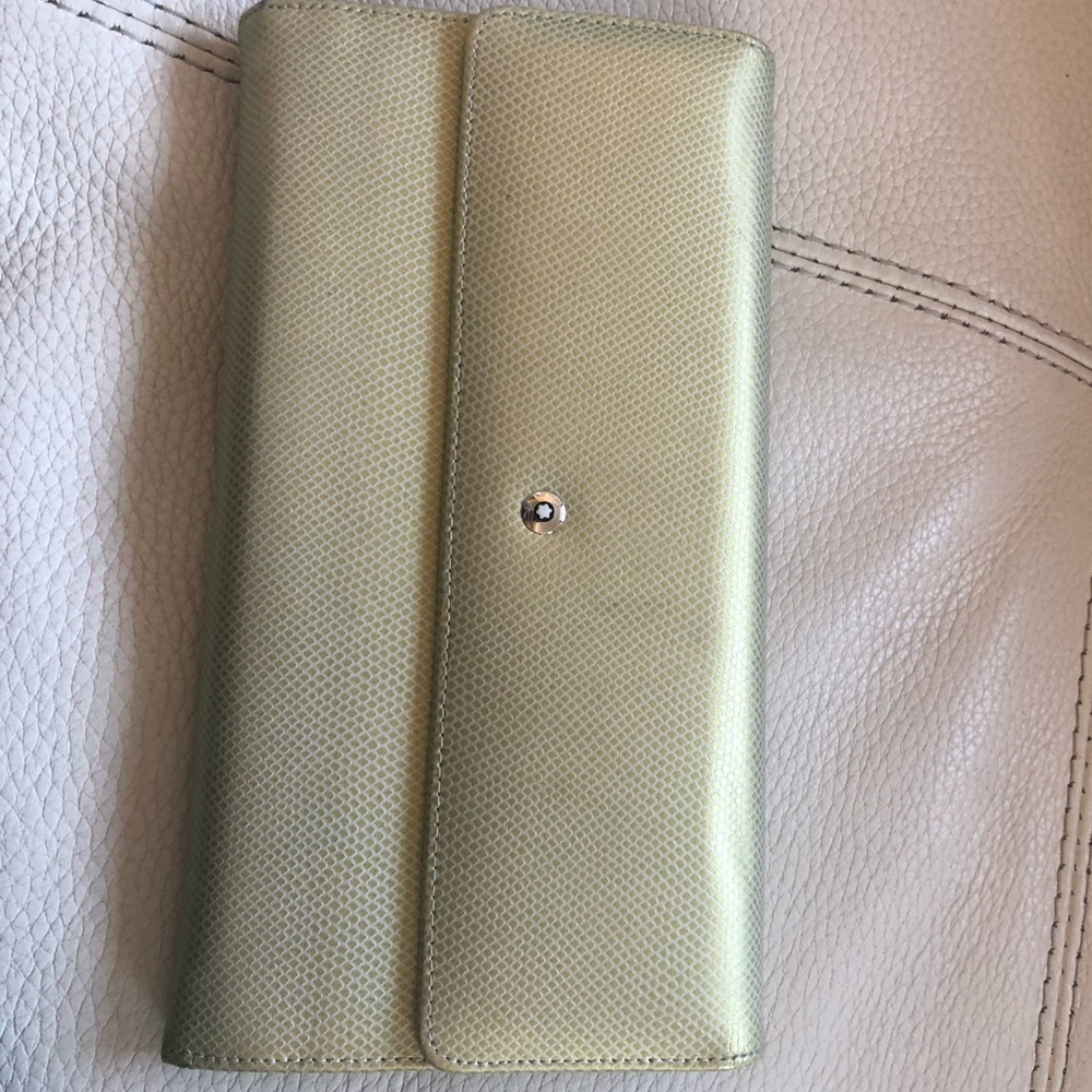 Montblanc Green leather long wallet